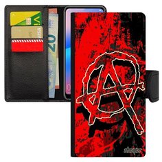 Чехол-книжка на смартфон Хуавей P20 Про оригинальный дизайн Анархия Революция Знак Utaupia