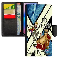 Чехол-книжка на смартфон Huawei P20 Pro французский дизайн No drama lama Комикс Супер лама Utaupia