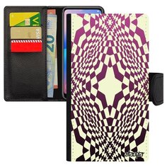 Чехол книжка на смартфон Xiaomi Redmi note 6 Pro французский дизайн Иллюзия звезда Фон Узор Utaupia