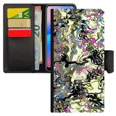 Чехол книжка на смартфон Huawei P20 Pro французский дизайн Мраморный фон Рельеф Зигзаг Utaupia