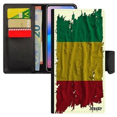 Чехол-книжка на смартфон P20 Pro, "Флаг Гвинеи на ткани" Страна Государственный Utaupia