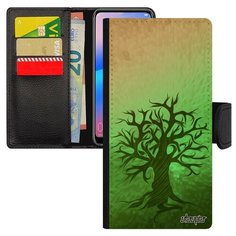 Чехол-книжка на смартфон Хуавей P20 Про уникальный дизайн Дерево жизни Древо Лес Utaupia
