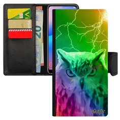Чехол книжка на смартфон Huawei P20 Pro французский дизайн Сова Ночной Utaupia