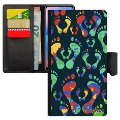 Чехол книжка на смартфон Apple iPhone 8 оригинальный дизайн След стопы Первенец Шаг Utaupia