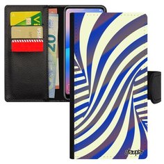 Чехол книжка на смартфон Хуавей P20 Лайт французский дизайн Иллюзия торнадо Кружение Мираж Utaupia