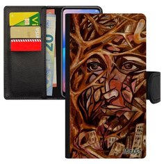 Чехол-книжка для мобильного Эпл Айфон 7 оригинальный дизайн Взгляд Картина Абстракция Utaupia