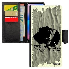 Чехол-книжка на смартфон Samsung Galaxy S7 Edge, "Флаг Корсики на ткани" Патриот Utaupia