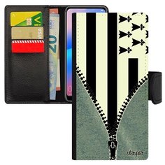 Чехол книжка на смартфон P20 Pro, "Флаг Бретани на молнии" Страна Туризм Utaupia