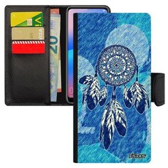 Чехол-книжка на смартфон Хуавей P20 Про оригинальный дизайн Ловец снов Оберег Символ Utaupia