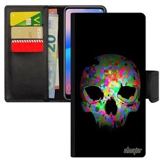 Чехол-книжка на смартфон Huawei P20 Pro уникальный дизайн Череп Death Хэллоуин Utaupia
