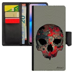 Чехол книжка на смартфон Хуавей P20 Про французский дизайн Череп Мертвец Готичный Utaupia