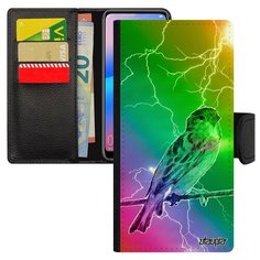 Чехол книжка на смартфон Huawei P20 Pro уникальный дизайн Воробей Птенец Городской Utaupia
