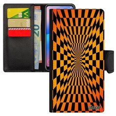 Чехол книжка на смартфон Самсунг Галакси S8 оригинальный дизайн Иллюзия шахмат Эффект Utaupia