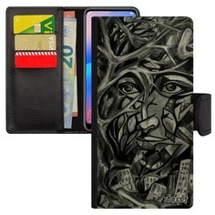 Чехол книжка на смартфон Samsung Galaxy S8 оригинальный дизайн Взгляд Женский Портрет Utaupia