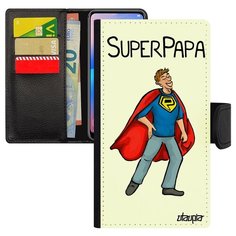 Чехол-книжка на смартфон Самсунг Галакси S10Е оригинальный дизайн Суперпапа Супергерой Отец Utaupia