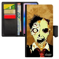 Чехол-книжка на смартфон Самсунг Галакси S8 оригинальный дизайн Зомби Сплэттер Фантом Utaupia