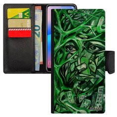 Чехол книжка на смартфон Samsung Galaxy A10 оригинальный дизайн Взгляд Портрет Стрит-арт Utaupia