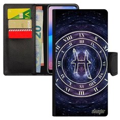 Чехол книжка на смартфон Samsung Galaxy A50 уникальный дизайн Зодиак Планета Zodiac Utaupia