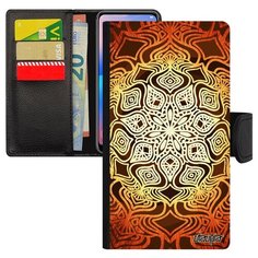 Чехол книжка на смартфон Apple iPhone 8 оригинальный дизайн Мандала Мегалит Роза Utaupia