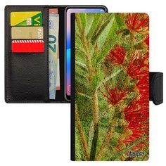 Чехол-книжка на смартфон Huawei P20 Lite оригинальный дизайн Экзотик Цветок Рисунок Utaupia
