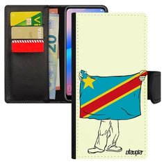 Чехол книжка на смартфон P20 Pro, "Флаг Конго Киншаса с руками" Туризм Патриот Utaupia