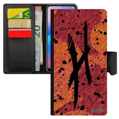 Чехол-книжка на смартфон Самсунг Галакси S8 оригинальный дизайн Знак зодиака Каллиграфия Utaupia