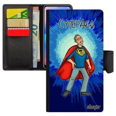 Чехол книжка на смартфон Samsung Galaxy A5 2017 уникальный дизайн Супердед Веселый Комикс Utaupia