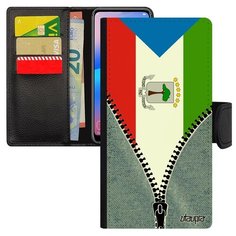 Чехол книжка на смартфон Galaxy S8, "Флаг Гвинеи Экваториальной на молнии" Патриот Utaupia