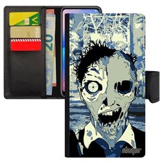 Чехол книжка на смартфон Самсунг Галакси A5 2017 уникальный дизайн Зомби Хэллоуин Сплэттер Utaupia