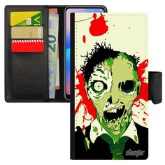 Чехол книжка на смартфон Samsung Galaxy S7 Edge оригинальный дизайн Зомби Монстр Фантом Utaupia