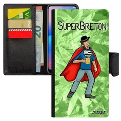 Чехол-книжка на смартфон Samsung Galaxy S7 Edge уникальный дизайн Супербретонец Рисунок Utaupia