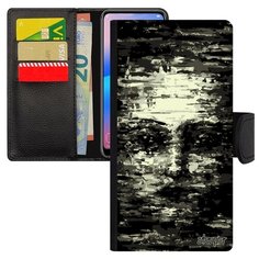 Чехол-книжка на смартфон Samsung Galaxy S7 Edge оригинальный дизайн Женское лицо Матрица Utaupia