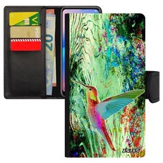 Чехол-книжка на смартфон Apple iPhone X оригинальный дизайн Колибри Птицы Маленький Utaupia