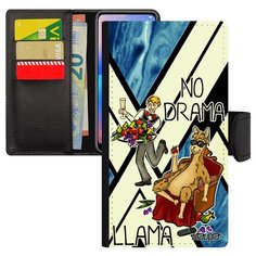 Чехол книжка на смартфон Samsung Galaxy S7 французский дизайн No drama lama Лама без напрягов Utaupia