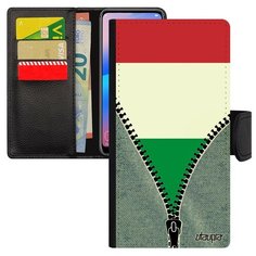 Чехол книжка на смартфон Huawei P20 Lite, "Флаг Италии на молнии" Государственный Utaupia