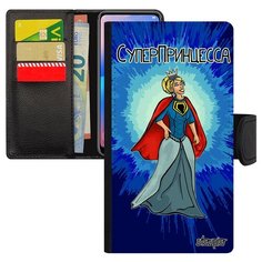 Чехол-книжка на смартфон Эпл Айфон 7 оригинальный дизайн Суперпринцесса Герой Смешной Utaupia