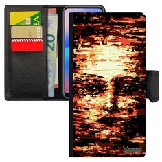Чехол-книжка на смартфон Samsung Galaxy A40 уникальный дизайн Женское лицо Образ Интеллект Utaupia