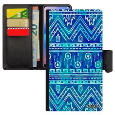 Чехол книжка на смартфон Samsung Galaxy S10e французский дизайн Ацтекские мотивы Индейский Utaupia