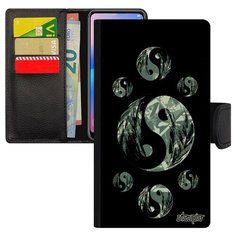 Чехол книжка на смартфон Apple iPhone 7 оригинальный дизайн Инь и Ян Фэн-шуй Добро и зло Utaupia