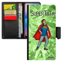 Чехол-книжка на смартфон Xiaomi Redmi 6a французский дизайн Супертетя Тетка Комикс Utaupia