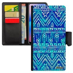 Чехол-книжка на смартфон Huawei P20 Lite уникальный дизайн Ацтекские мотивы Геометрический Utaupia