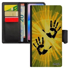 Чехол книжка на смартфон Самсунг Галакси A10 французский дизайн Отпечаток ладони Palm След Utaupia