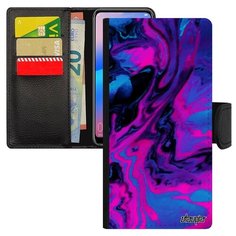 Чехол книжка на смартфон Samsung Galaxy A10, "Волны" Абстрактный Эффект Utaupia