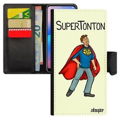 Чехол книжка на смартфон Самсунг Галакси S8 оригинальный дизайн Супердядя Комичный Дядя Utaupia