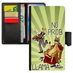 Чехол-книжка на смартфон Xiaomi Redmi note 6 Pro оригинальный дизайн No prob lama Веселый Utaupia