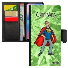 Чехол книжка на смартфон Samsung Galaxy S8 французский дизайн Супердед Шутка Супергерой Utaupia
