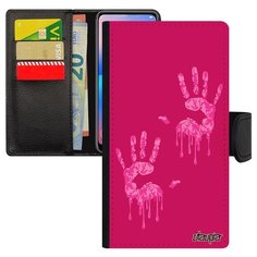 Чехол-книжка на смартфон Apple iPhone 8 Plus оригинальный дизайн Отпечаток ладони Rasta Раста Utaupia