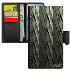 Чехол-книжка на смартфон Xiaomi Redmi note 6 Pro оригинальный дизайн Восход Рельеф Треугольник Utaupia
