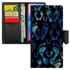 Чехол книжка на смартфон Samsung Galaxy A10 оригинальный дизайн След стопы Шаг Шажок Utaupia