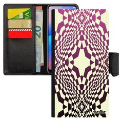 Чехол-книжка на смартфон Samsung Galaxy A40 оригинальный дизайн Иллюзия звезда Волна Ромб Utaupia